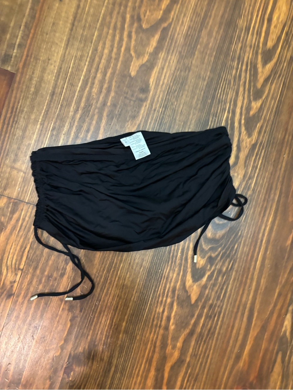 Calvin Klein Black Swim Skirt Coverup with Side Ties